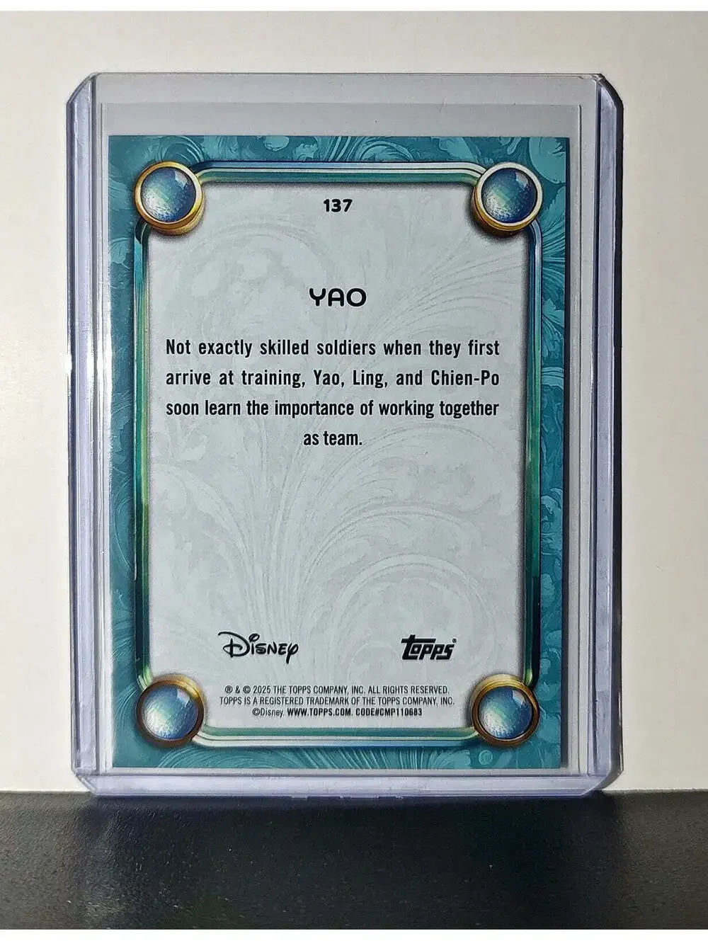 Yao 2025 Topps Disney Wonder #137 Diamond Card Mulan